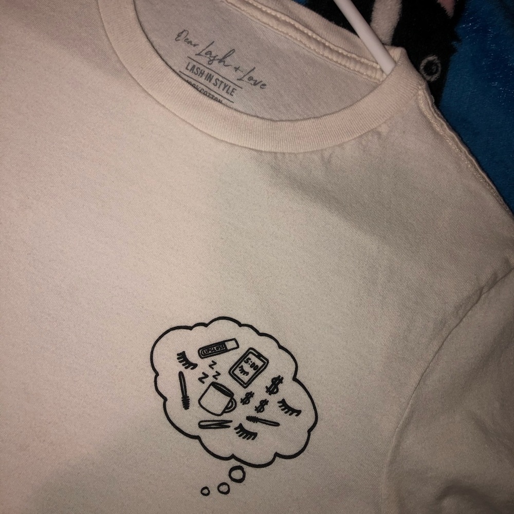 Brand new white lash tee 🤍